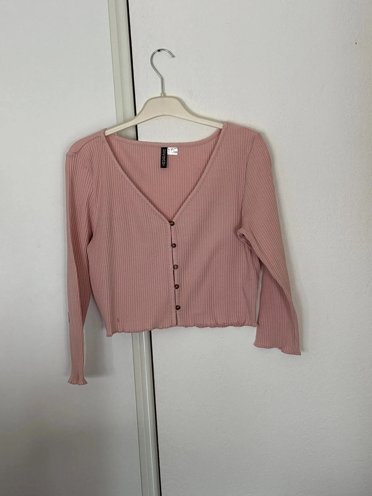 Gilet court rose taille M H&M